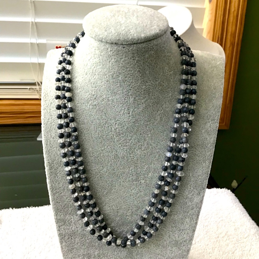 Silver Toggle Bead Necklace